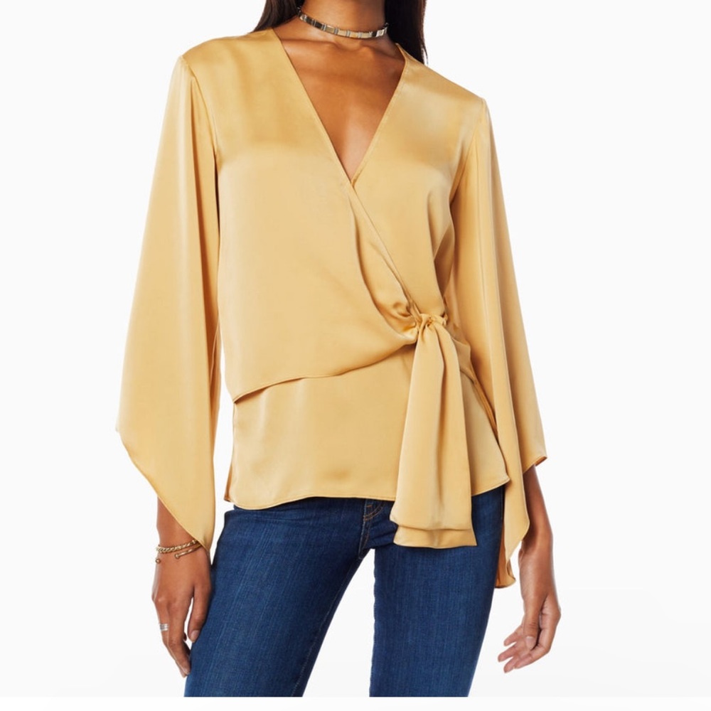 Ramy Brook Cassandra Wrap Blouse. Nwt
